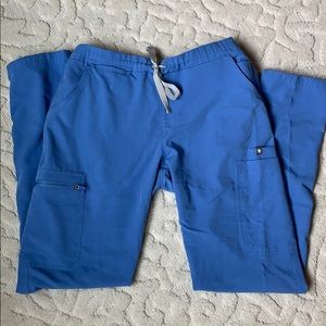 FIGS ceil blue Yola scrub pant